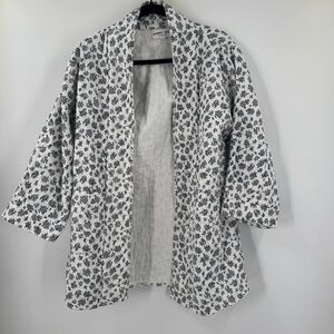 Bobbie Wren Floral Open Cotton Jacket Shawl Women’s Size S
